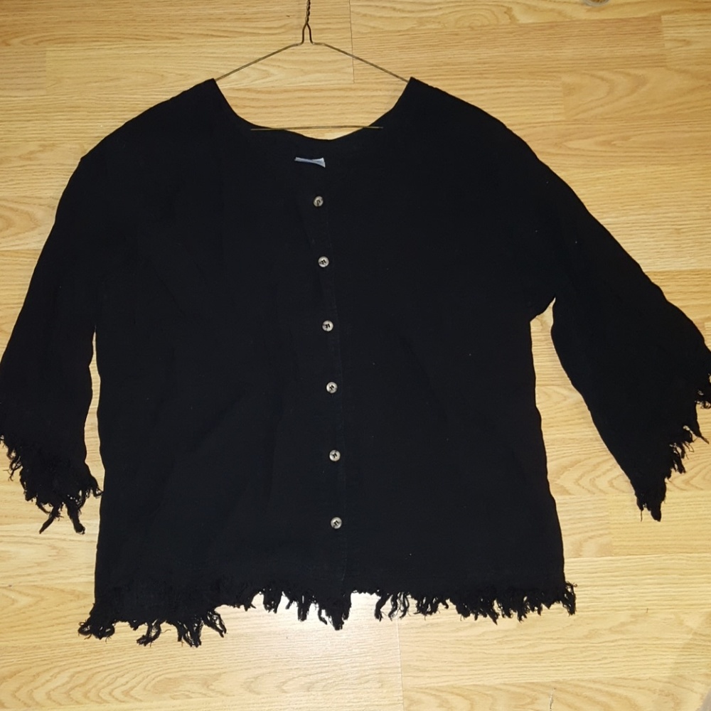 Black Boho Top